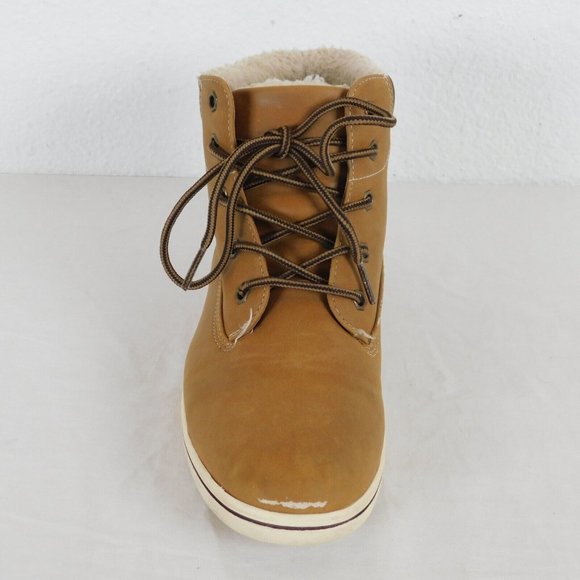 Nordstrom Rack Women Size 5 Shoes Brown Faux Leather Faux Fur Lining FLAW - Picture 8 of 13